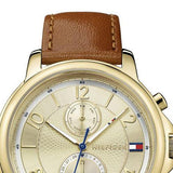 Tommy Hilfiger Claudia Rose Gold Dial Brown Leather Strap Watch for Women - 1781818 Authentic Buy Shop Now