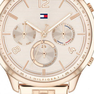 Tommy Hilfiger Harper Chronograph Quartz Rose Gold Dial Rose Gold Steel Strap Watch For Women - 1782224 Authentic Buy Shop Now