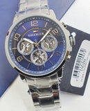 Tommy Hilfiger Keagan Blue Dial Silver Steel Strap Watch for Men - 1791293 Authentic Buy Shop Now