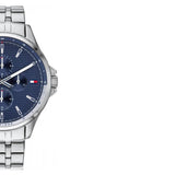 Tommy Hilfiger Shawn Multifunction Quartz Blue Dial Silver Steel Strap Watch for Men - 1791612 Authentic Buy Shop Now