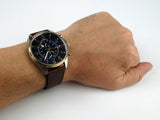 Tommy Hilfiger Dean Multifunctional Blue Dial Brown Leather Strap Watch for Men - 1791275 Authentic Buy Shop Now