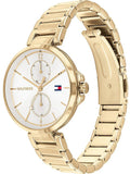 Tommy Hilfiger Angela White Dial Gold Steel Strap Watch for Women - 1782128 Authentic Buy Shop Now