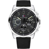 Tommy Hilfiger Decker Black Dial Black Leather Strap Watch for Men - 1791563 Authentic Buy Shop Now