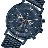 Tommy Hilfiger Evan Blue Dial Blue Mesh Bracelet Watch for Men - 1710397 Authentic Buy Shop Now