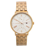 Tommy Hilfiger Jenna Quartz White Dial Rose Gold Steel Strap Watch for Women - 1782070 Authentic Buy Shop Now