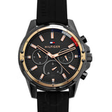 Tommy Hilfiger Mason Black Dial Black Rubber Strap Watch for Men - 1791792 Authentic Buy Shop Now