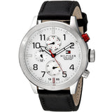 Tommy Hilfiger Trent Multifunction White Dial Black Leather Strap Watch for Men - 1791138 Authentic Buy Shop Now