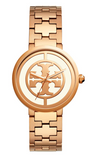 Tory Burch Reva Rose Gold Dial Rose Gold Steel Strap Watch for Women - TBW4028 Authentic Buy Shop Now