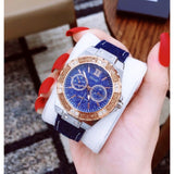Guess Limelight Quartz Analog Blue Dial Blue Denim Strap Watch For Women - W0775l10 Authentic Buy Shop Now