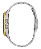 Guess Odyssey Black Dial Two Tone Steel Strap Watch For Men - W1107G6 Authentic Buy Shop Now