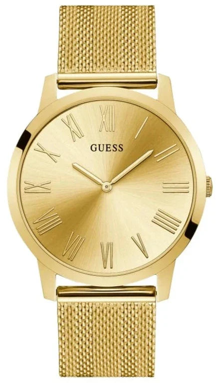 Guess Richmond Gold Dial Gold Mesh Bracelet Watch for Men - W1263G2 Authentic Buy Shop Now