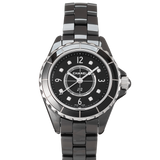 Chanel J12 Diamonds Black Dial Black Steel Strap Watch for Women - J12 H2569 Authentic Buy Shop Now