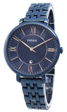 Fossil Jacqueline Blue Dial Blue Steel Strap Watch for Women - ES4094 Authentic Buy Shop Now