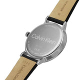 Calvin Klein Minimal Silver Dial Black Leather Strap Watch for Men - K3M211CY Authentic Buy Shop Now