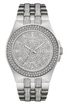 Bulova Crystal Pave Silver Dial Silver Steel Strap Watch for Men - 96B235 Authentic Buy Shop Now