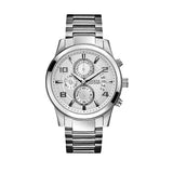 Guess Exec Quartz Silver Dial Silver Steel Strap Watch for Men - W0075G3 Authentic Buy Shop Now