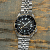 Seiko 5 Sports GMT US Special Edition Automatic Grey Dial Silver Steel Strap Watch For Men - SSK021K1 Authentic Buy Shop Now