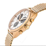 Tissot T Classic PR 100 Chronograph Silver Dial Rose Gold Mesh Bracelet Watch For Men - T101.417.33.031.01 Authentic Buy Shop Now