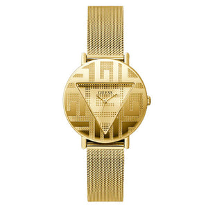 Guess Iconic Quartz Gold Dial Gold Mesh Bracelet Watch For Women - GW0527L2 Authentic Buy Shop Now