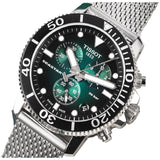 Tissot Seastar 1000 Chronograph Green Dial Silver Mesh Bracelet Watch For Men - T120.417.11.091.00 Authentic Buy Shop Now