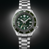 Seiko Prospex GMT Divers Automatic Marine Green Dial Silver Steel Strap Watch For Men - SPB381J1 Authentic Buy Shop Now