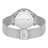 Lacoste Replay Chronograph Blue Dial Silver Mesh Strap Watch for Men - 2011256 Authentic Buy Shop Now