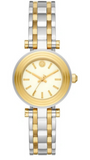 Tory Burch Classic T White Dial Two Tone Steel Strap Watch for Women - TBW9013 Authentic Buy Shop Now