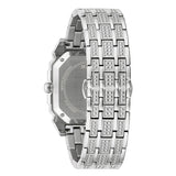 Bulova Phantom Baguette Crystal Blue Dial Silver Steel Strap Watch for Men - 96A254 Authentic Buy Shop Now