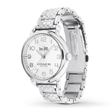 Coach Delancey White Dial Silver Steel Strap Watch for Women - 14502495 Authentic Buy Shop Now