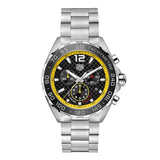 Tag Heuer Formula 1 Chronograph Black Dial Silver Steel Strap Watch for Men- CAZ101AC.BA0842 Authentic Buy Shop Now