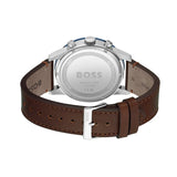 Hugo Boss Allure Blue Dial Brown Leather Strap Watch for Men - 1513921 Authentic Buy Shop Now