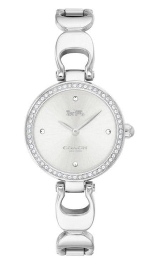 Coach Park Crystals Silver Dial Silver Steel Strap Watch for Women - 14503170 Authentic Buy Shop Now