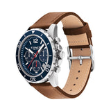 Coach Kent Chronograph Blue Dial Brown Leather Strap Watch for Men - 14602560 Authentic Buy Shop Now