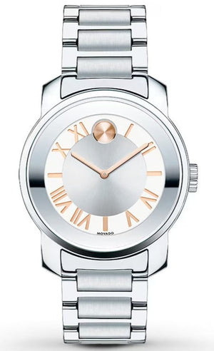 Movado Bold Silver Dial Silver Steel Strap Watch for Women - 3600244 Authentic Buy Shop Now