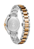 Versace Hellenyium Quartz Brown Dial Two Tone Steel Strap Watch For Men - V11040015 Authentic Buy Shop Now