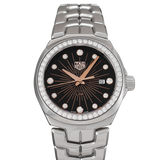 Tag Heuer Link Quartz Diamonds Black Dial Silver Steel Strap Watch for Men - WBC131G.BA0649 Authentic Buy Shop Now