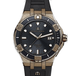 Maurice Lacroix Aikon Venturer Black Dial Black Rubber Strap Watch For Men - AI6058-BRZ0B-330-2 Authentic Buy Shop Now