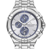Maurice Lacroix Aikon Chronograph Silver Dial Silver Steel Strap Watch for Men - AI1018-SS002-131-1 Authentic Buy Shop Now