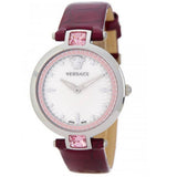 Versace Olympo Crystal Gleam White Dial Purple Leather Strap Watch for Women - VAN010016 Authentic Buy Shop Now