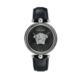 Versace Palazzo Empire Black Dial Black Leather Strap Watch for Women - VCO060017 Authentic Buy Shop Now