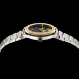 Versace Greca Logo Moonphase Black Dial Two Tone Steel Strap Watch for Men - VE7G00223 Authentic Buy Shop Now
