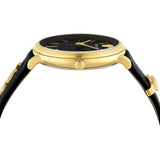 Versace V Circulus Quartz Black Dial Black Leather Strap Watch for Women - VBP12017 Authentic Buy Shop Now