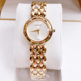 Versace V-Flare Quartz Silver Dial Gold Steel Strap Watch for Women - VEBN00818 Authentic Buy Shop Now