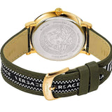 Versace V-Circle Quartz Green Dial Green Leather Strap Watch for Men - VEBQ01519 Authentic Buy Shop Now