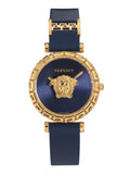 Versace Palazzo Empire Greca Quartz Blue Dial Blue Leather Strap Watch for Women - VEDV00219 Authentic Buy Shop Now