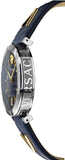 Versace V-Twist Quartz Blue Dial Blue Leather Strap Watch for Women - VELS00119 Authentic Buy Shop Now