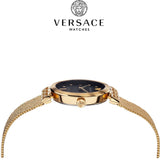 Versace Meander Black Dial Gold Mesh Bracelet Watch for Women - VELW00720 Authentic Buy Shop Now