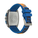 Versace Iconic Dominus Chronograph Blue Dial Blue Rubber Strap Watch For Men - VE6H00323 Authentic Buy Shop Now