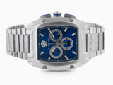 Versace Dominus Chronograph Blue Dial Silver Steel Strap Watch For Men - VE6H00423 Authentic Buy Shop Now