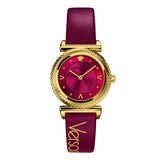 Versace V-Motif Red Dial Red Leather Strap Watch for Women - VERE00418 Authentic Buy Shop Now
